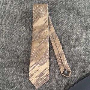 Dior Gold and Silver Patterned Tie